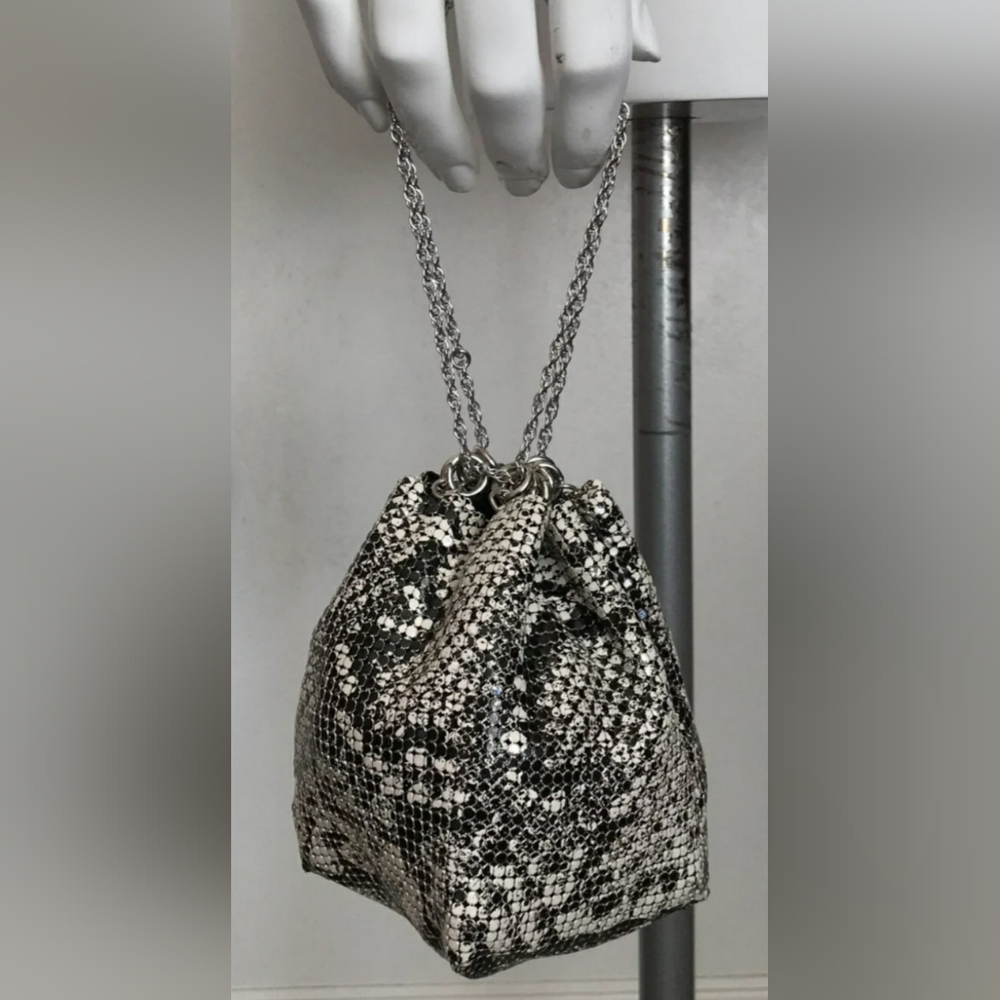 Whiting And Davis Small Python Print Mesh Purse [… - image 4